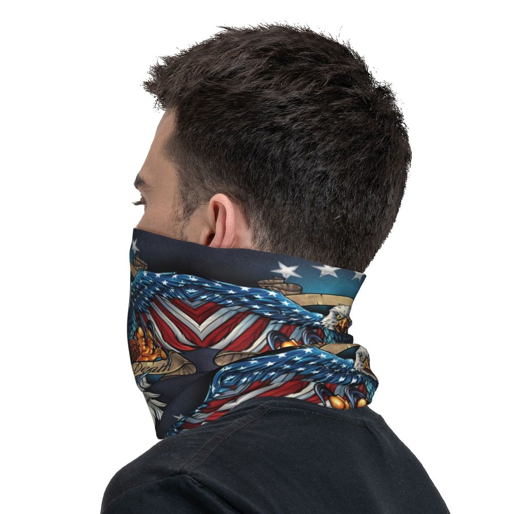 US Flag Wings Eagle Winter Headband Neck Warmer Men Women Hiking Cycling Tube Scarf American Flag Face Bandana Gaiter