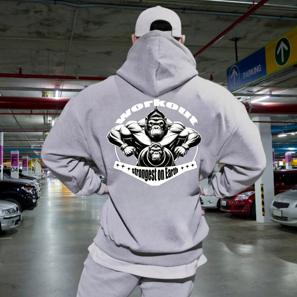 Men's Gym Pullovers Fitness Sweatshirts Man Workout Hoodies Gorilla Bodybuilding Casual Coat