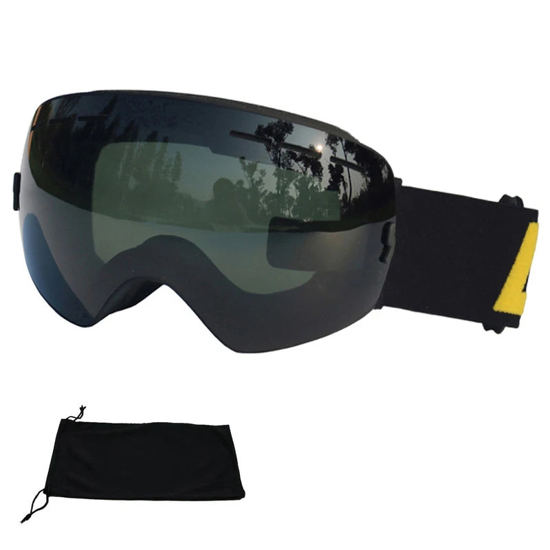 LOCLE Ski Goggles Double Layers Anti-fog UV 400 Ski Glasses Men Women Skiing Snowboard Skateboard Snow Goggles Ski Mask