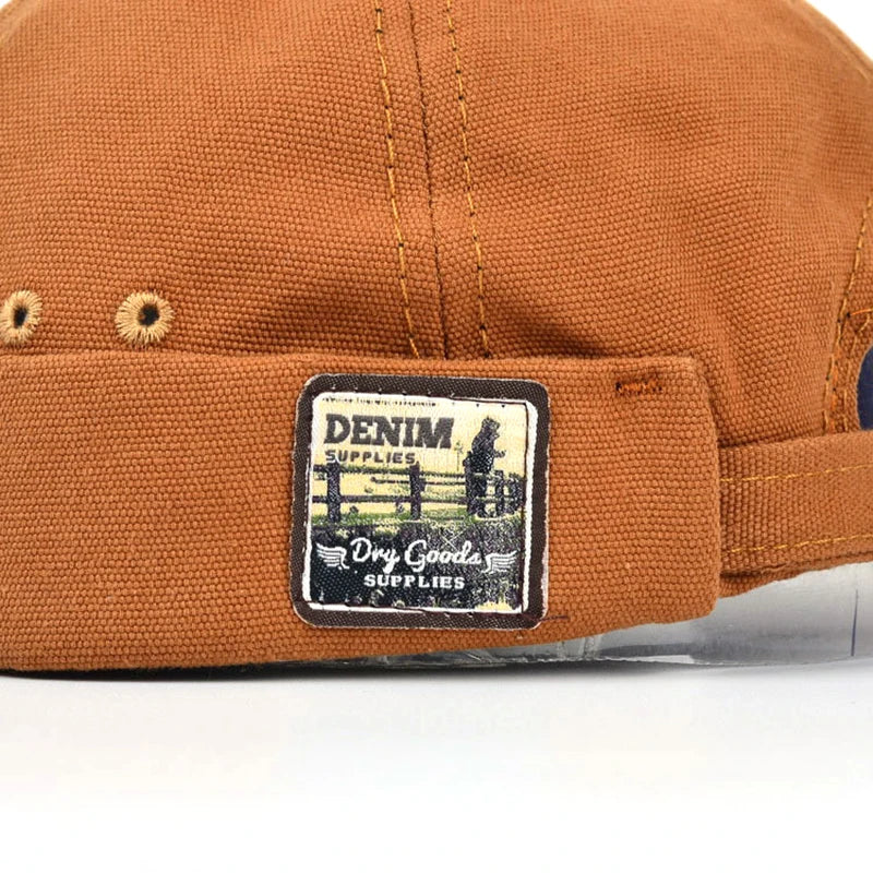 Bocca Vintage Docker Cap Brimless Hat Skullcap Retro Cotton Adjustable Soild Color Summer Autumn Spring Hip Hop Fashion