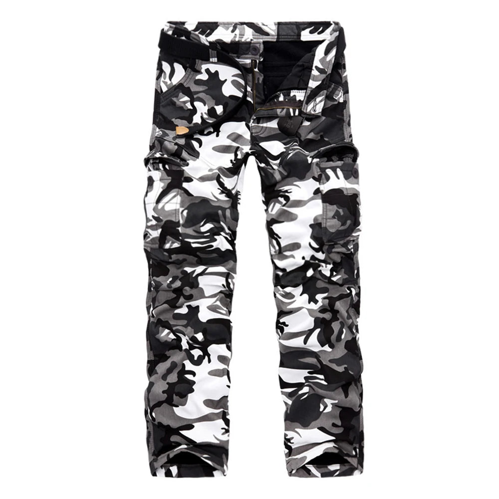 HoHigh quality men's jeans camouflage hunting pants multi-pocket men's army pants (without belt)