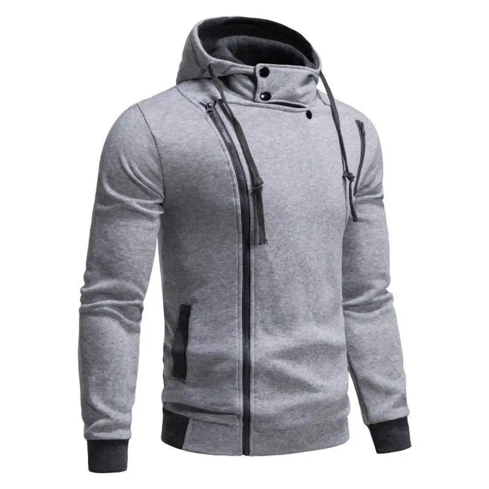 New Men Sweatshirts Jackets Korean Style Daily Casual Sportwear Simple Side Zipper Hooded Tracksuits Youth Hoodies Outerwear