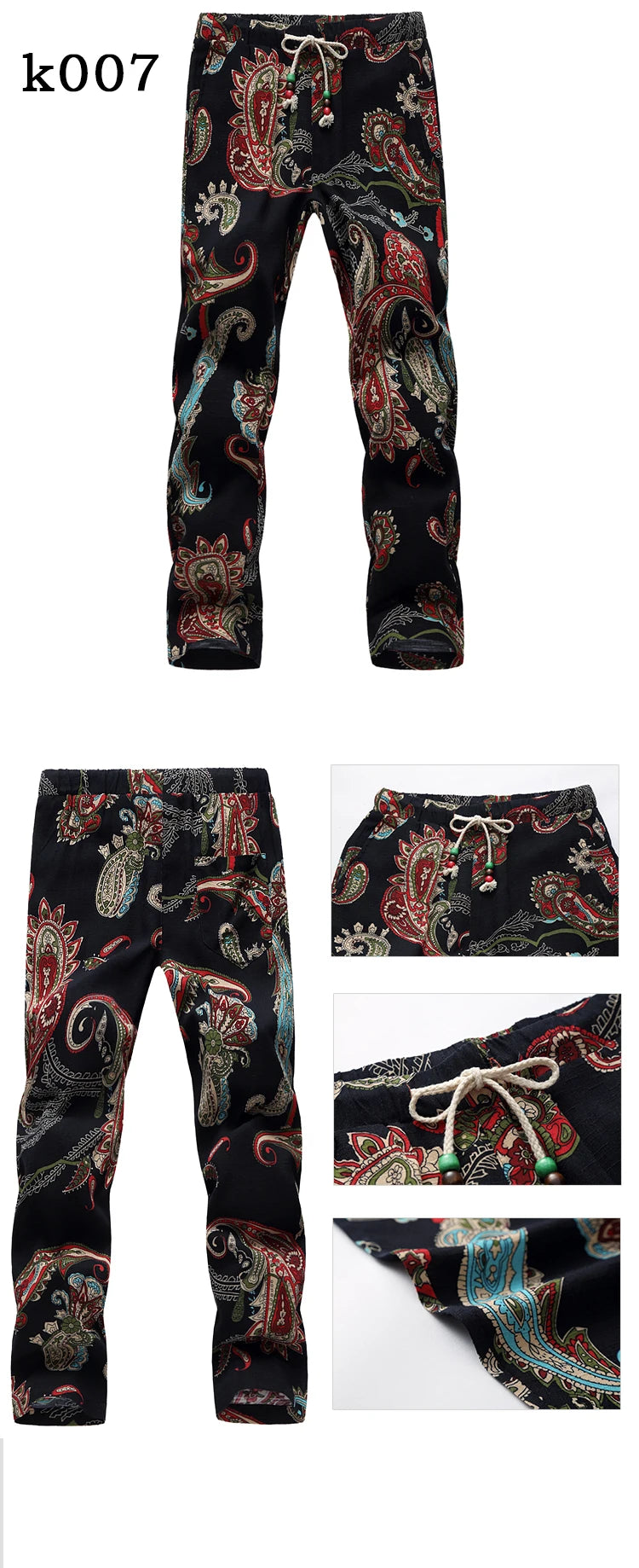Summer thin men's large size shorts floral sports leisure nine-minute pants