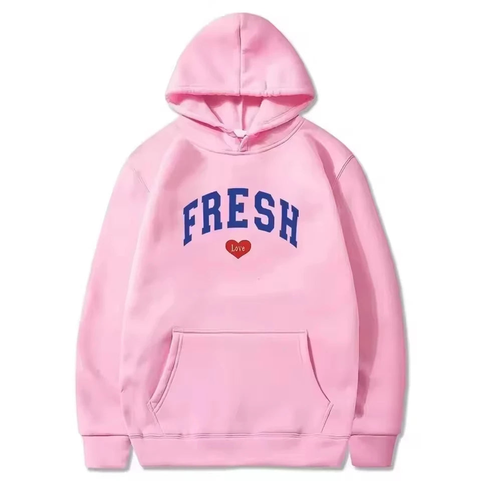 ‌Unisex: Harajuku Print Pullover Hoodies – Fashion Streetwear for Matching Couples WY0160