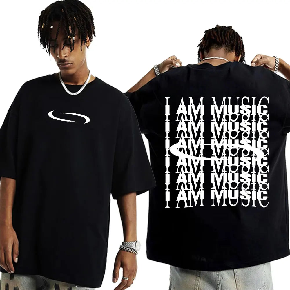 Rapper Playboi Carti I AM MUSIC Album Logo T Shirt Mens Clothing Hip Hop 90s Vintage Tshirt Male Casual Cotton Oversized T-shirt