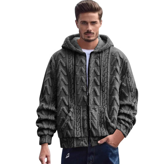 Men fleece hooded sweatshirt casual streetwear warm soft cozy pullover unisex vintage trendy oversized stylish winter fashion