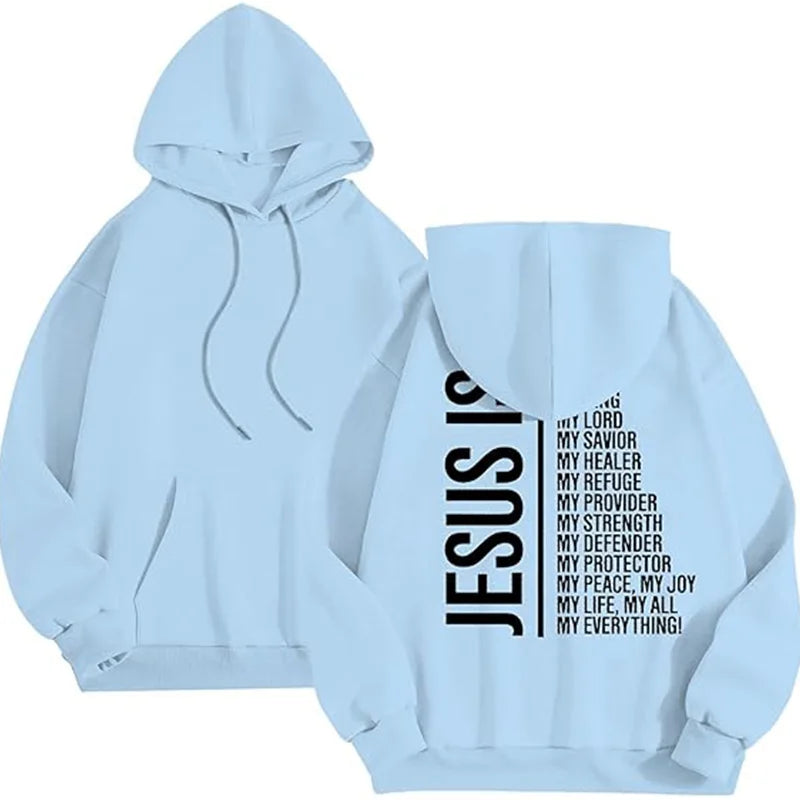 Jesus is My Everything My God My Lord My Savior Christian Men's Hoodie Sweatshirts