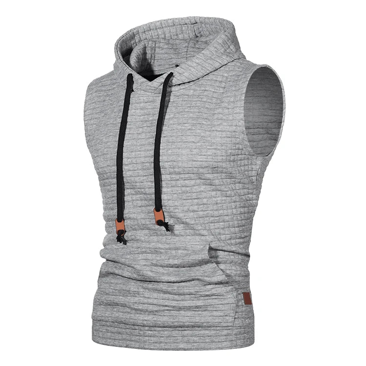 New Fashion Zipper Cardigan Sweater Mens Sleeveless Hooded Vest Jacket Plus Size S-4XL Streetwear Vest Hoodies
