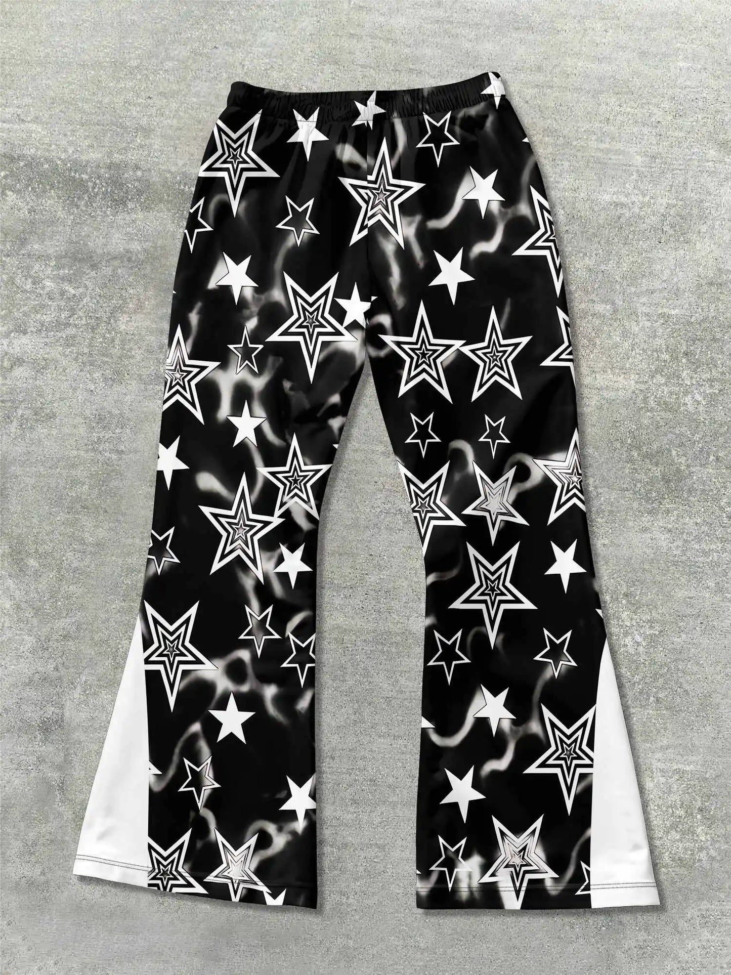Y2k Flared Pants Men Loose 3D Print Trousers Casual Sweatpants Mid Waist Sporty Female Clothes Streetwear Hip Hop Vintage Pants