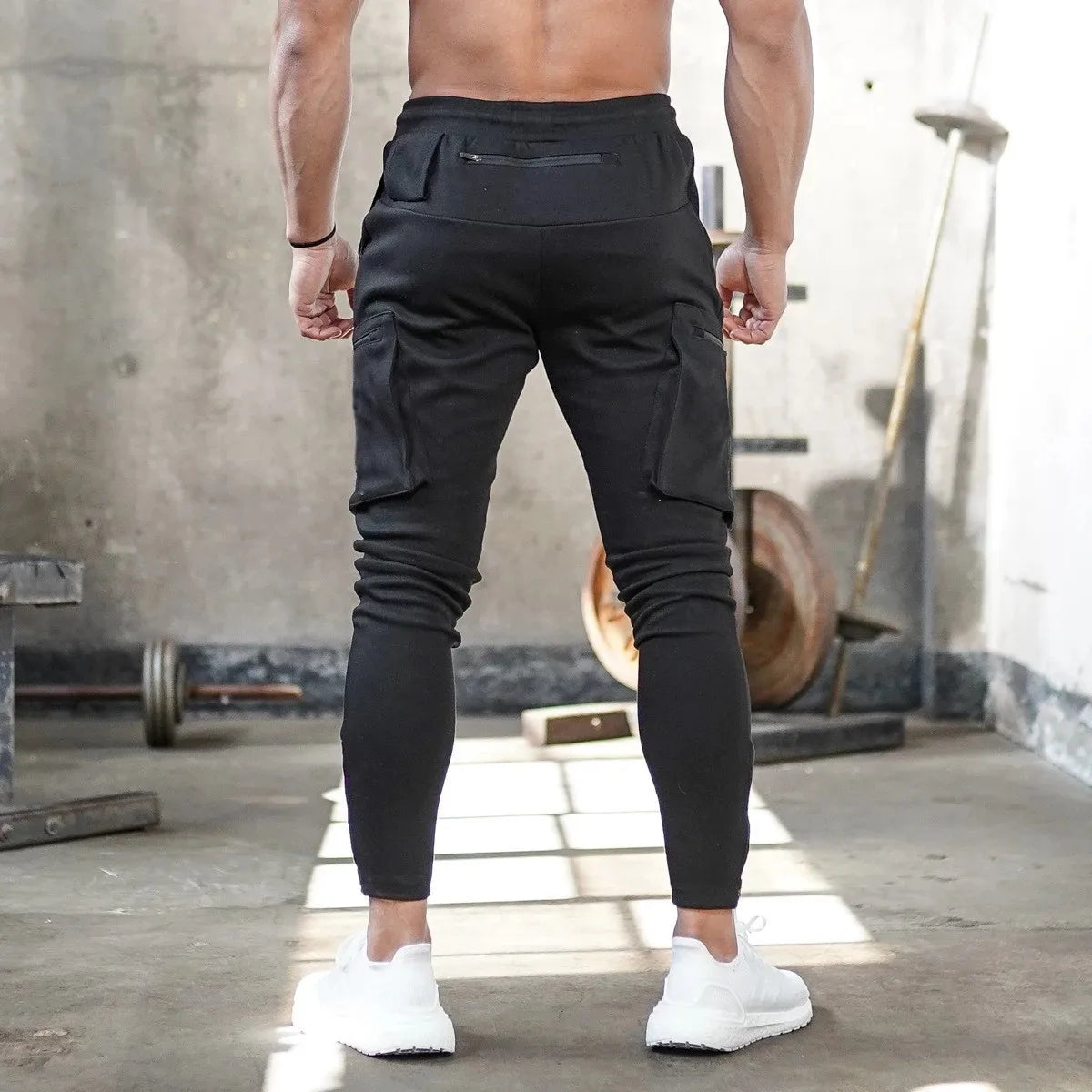 Men's Work Pants Are Sporty Lightweight Elastic Breathablepersonalizedquick Drying Outdoor Fitnessrunning Training, Multi Pocket