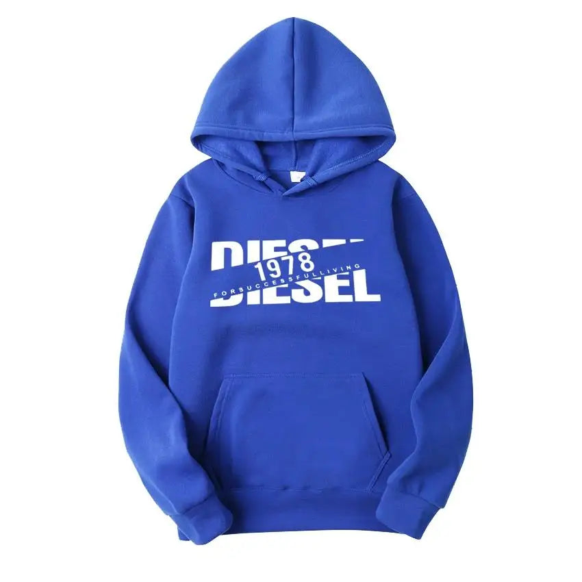 Men's hooded sweatshirt for autumn and winter warm and windproof comfortable long sleeved top jogging sweatshirt hooded