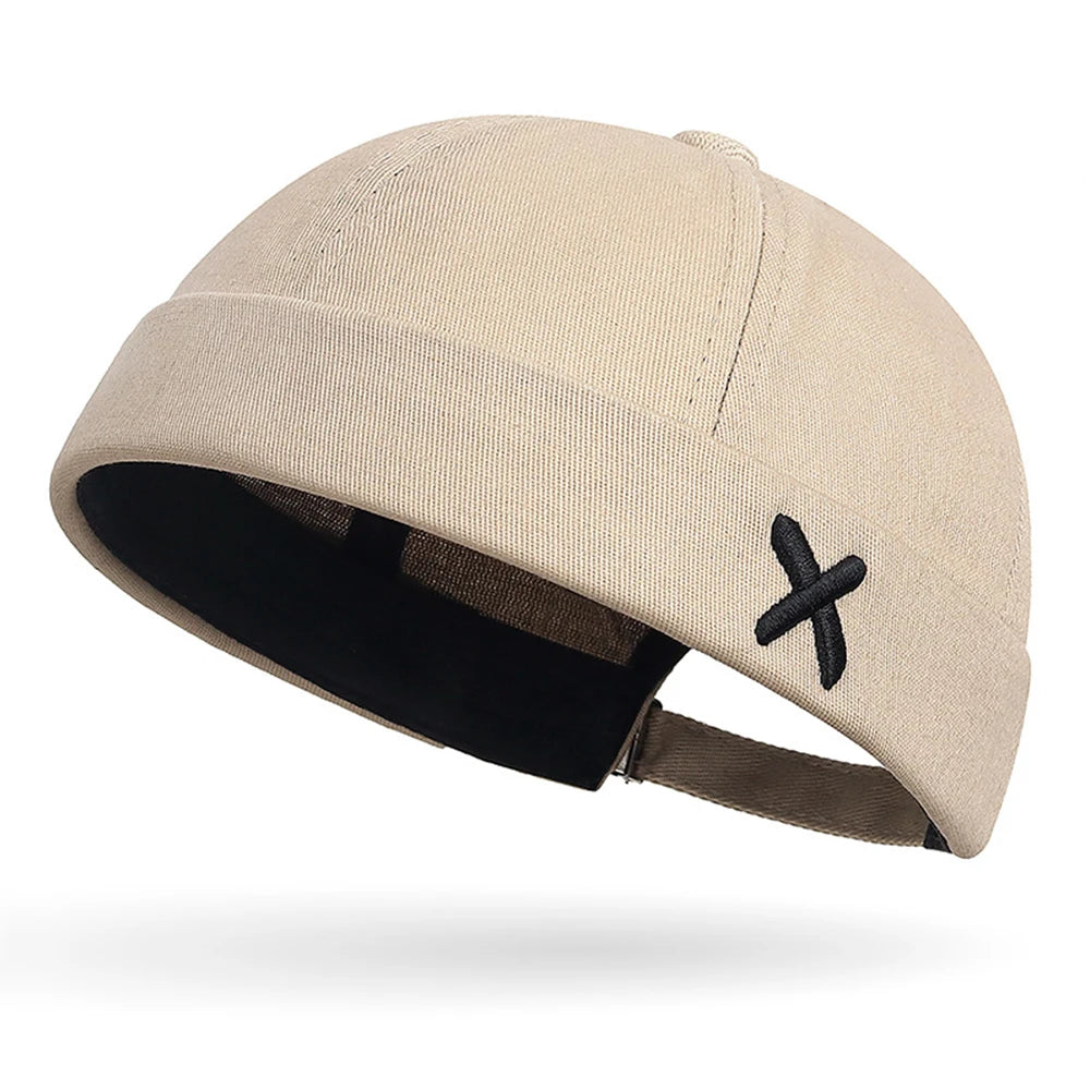Fashion Denim Docker Cap Brimless Hat Solid Skullcap Solid Color Sailor Cap Beanie Hats Men Women Bucket Cap Adjustable Dad Hat