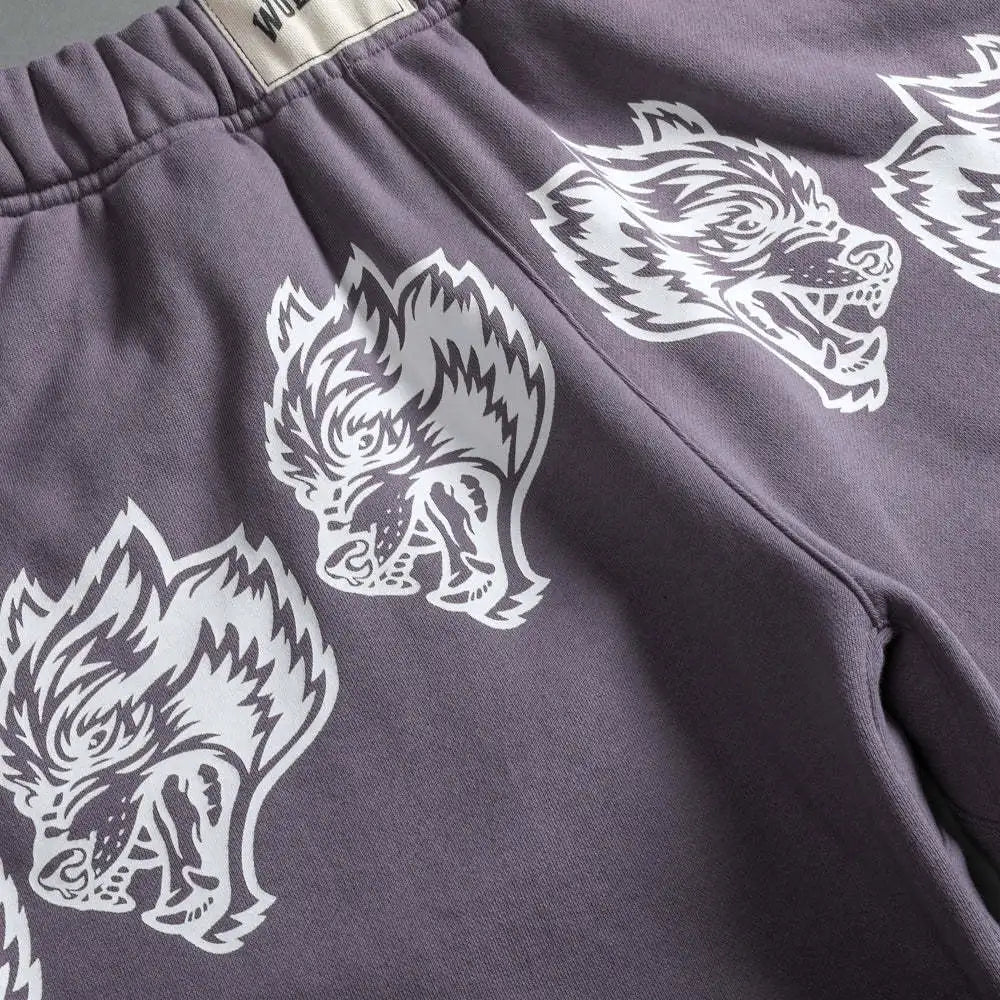 2025 New Men's Cartoon Loose Print Shorts Pure Cotton Summer Frayed Casual Sports Shorts Fitness Sports Five-point Shorts