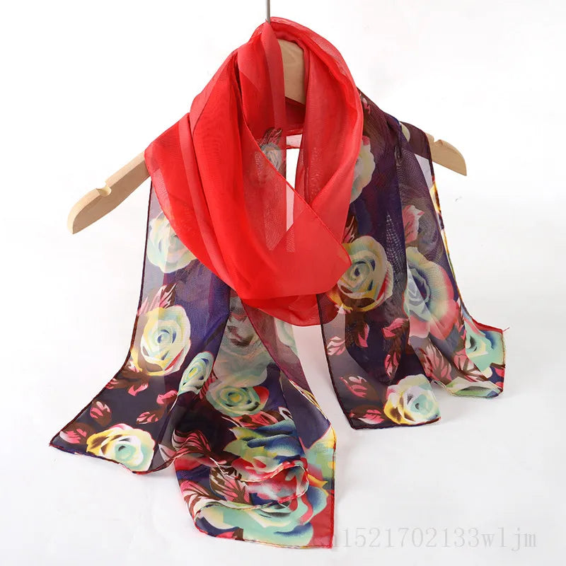 New Fashion Spring/Summer Women Print Headband Beach Chiffon Scarf Shawls Female Long Wraps Panama Beach Sunscreen Hijab