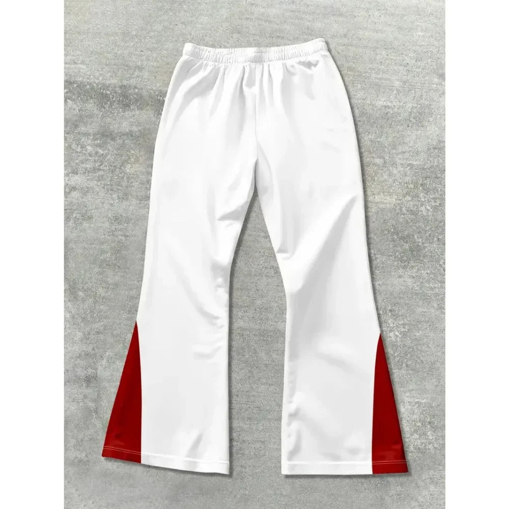 Men's Trendy Hip - hop Style Casual Sweatpants Striking Flame Elements Paired with "RICH SOON" Eye - catching for Street Wear