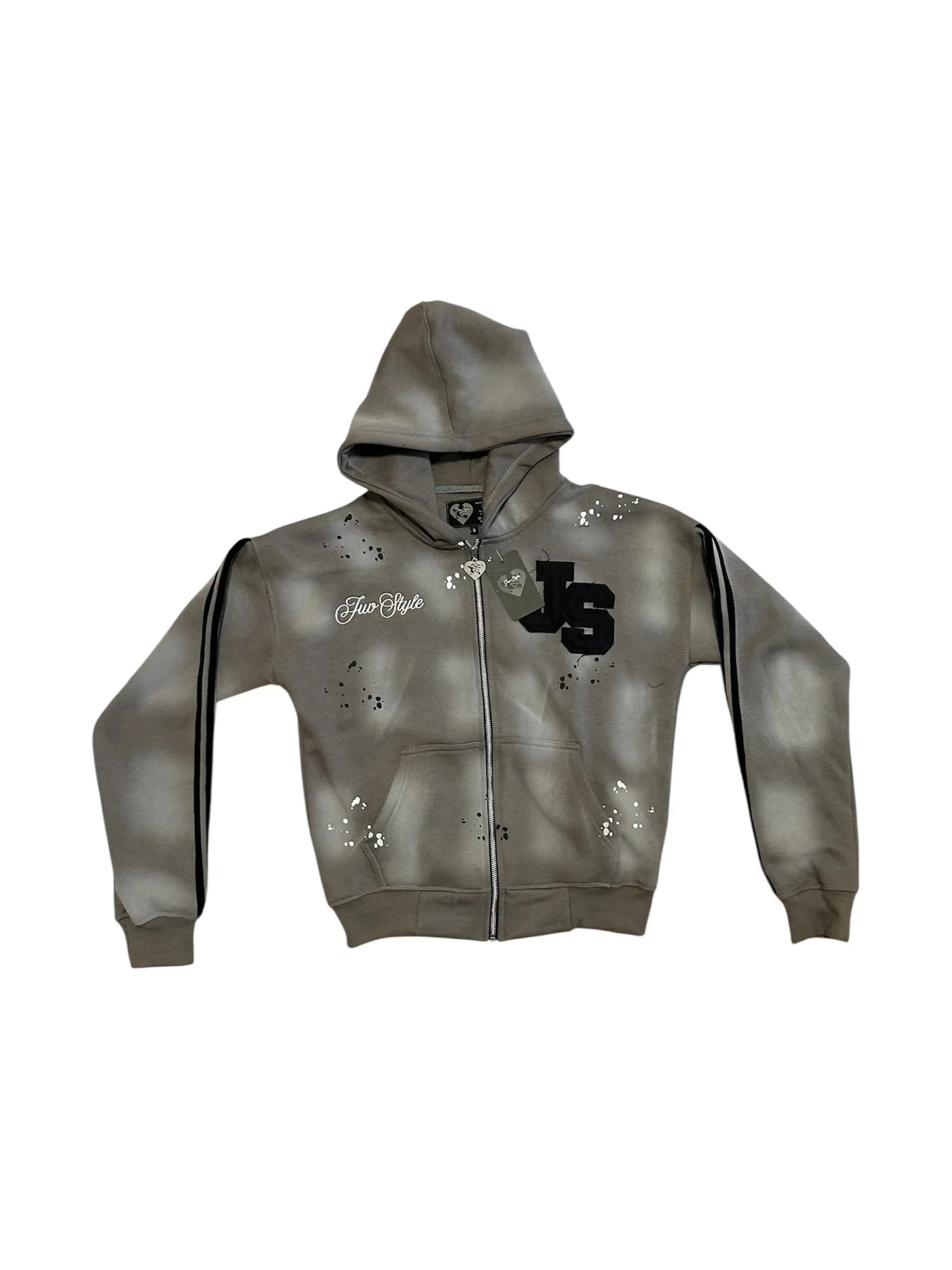 High Street Europe and America Style Trend Sports Set Street Hip Hop Cool Element Gothic Hoodies and Casual Pants Men's Set
