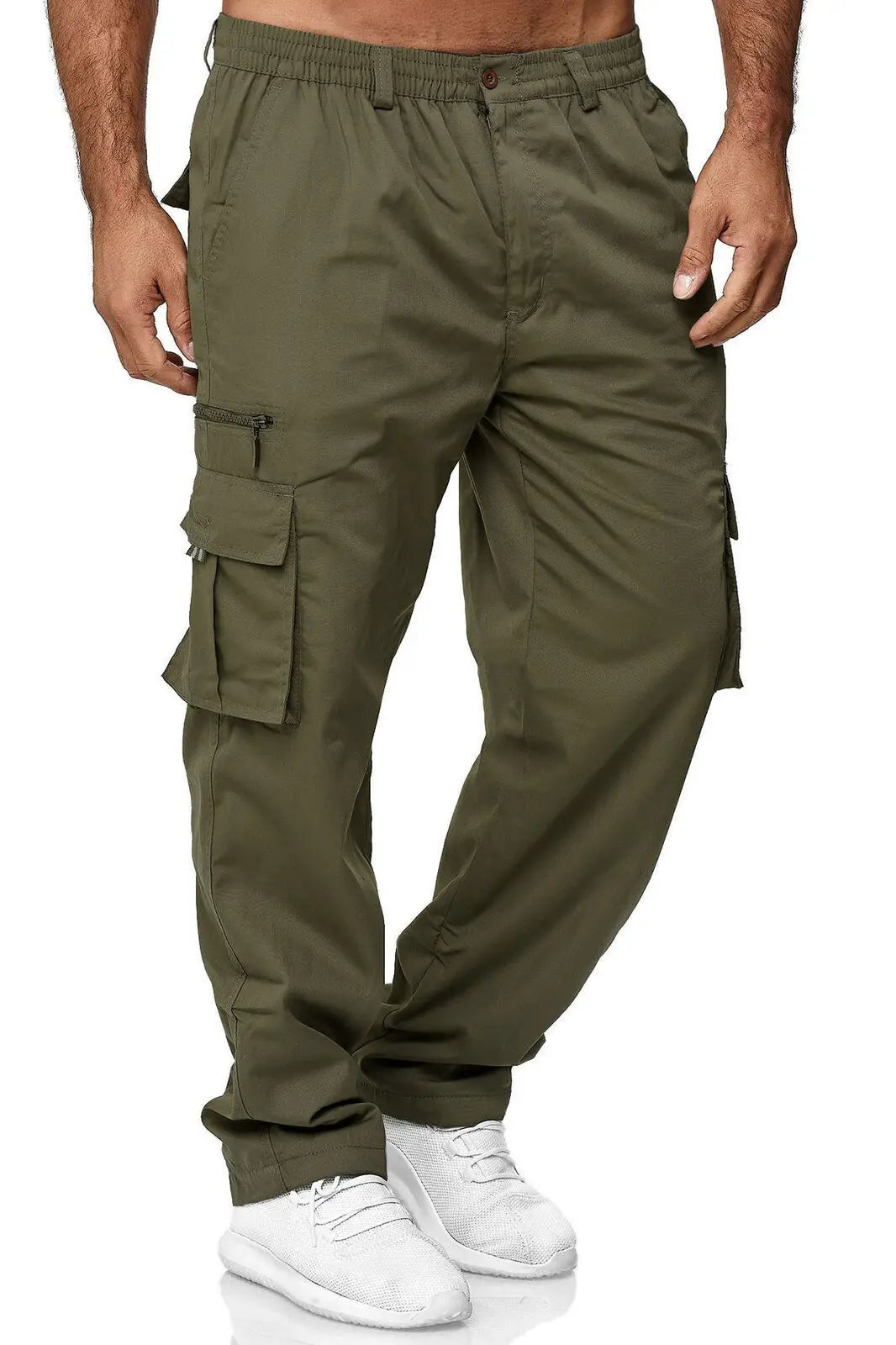 Men's Cargo Pants Casual Multi Pockets Military Tactical Pants Male Outwear Loose Straight slacks Long Trousers Plus size