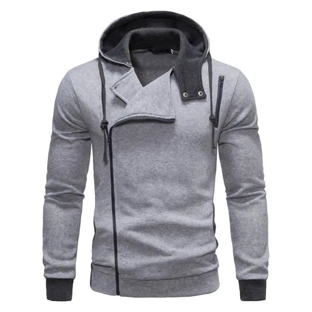 New Men Sweatshirts Jackets Korean Style Daily Casual Sportwear Simple Side Zipper Hooded Tracksuits Youth Hoodies Outerwear