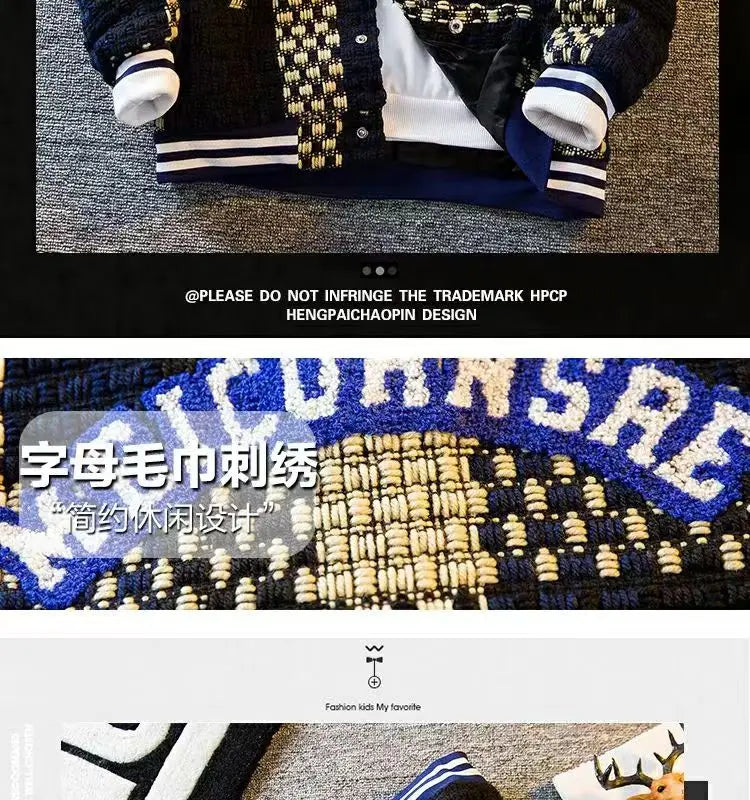 Autumn Winter New Men's Cardigan Single-Breasted Fashion Knit Sweater Stitching Colorblock O Collar Coats Swearter Jackets