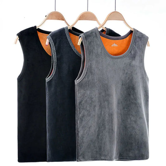 Warm Vest For Man Keep Warm Underwear Men Vest Men's Winter Thermo Shaping Large Size Male Vest Comfortable With Velvet #htyus