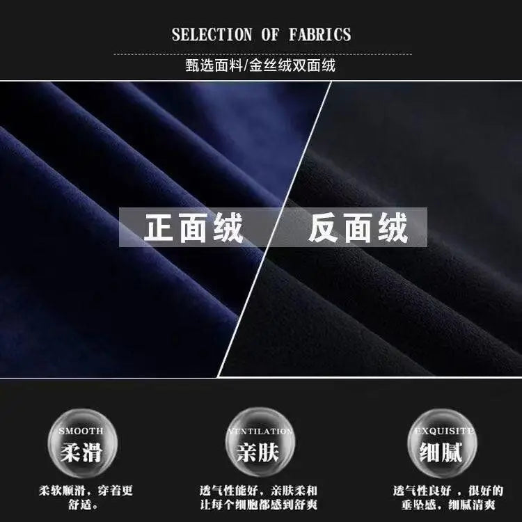 Men's Sweatshirt Velvet Half Turtleneck Sweater Autumn Winter Printed Long-sleeved Top Versatile