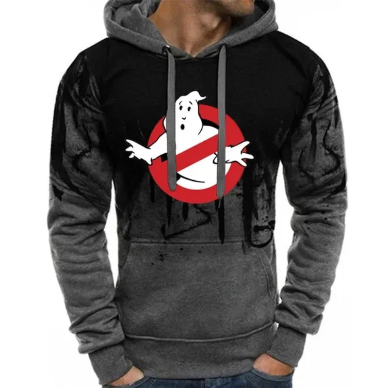 New Arrival Ghostbusters Printed Men's Camouflage Hoodies Autumn Winter Long Sleeve Sweatshirts Sports Hooded Pullovers