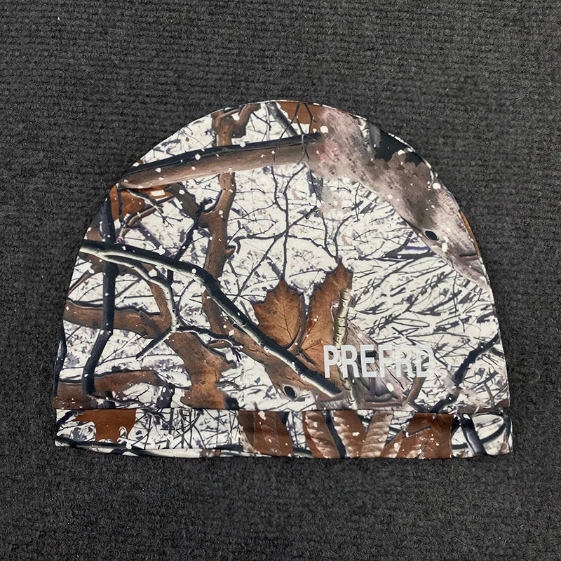 Retro Hip-Hop Camouflage Leaf Print Pullover Hat Trendy Personalized Street Casual Fashionable Cap