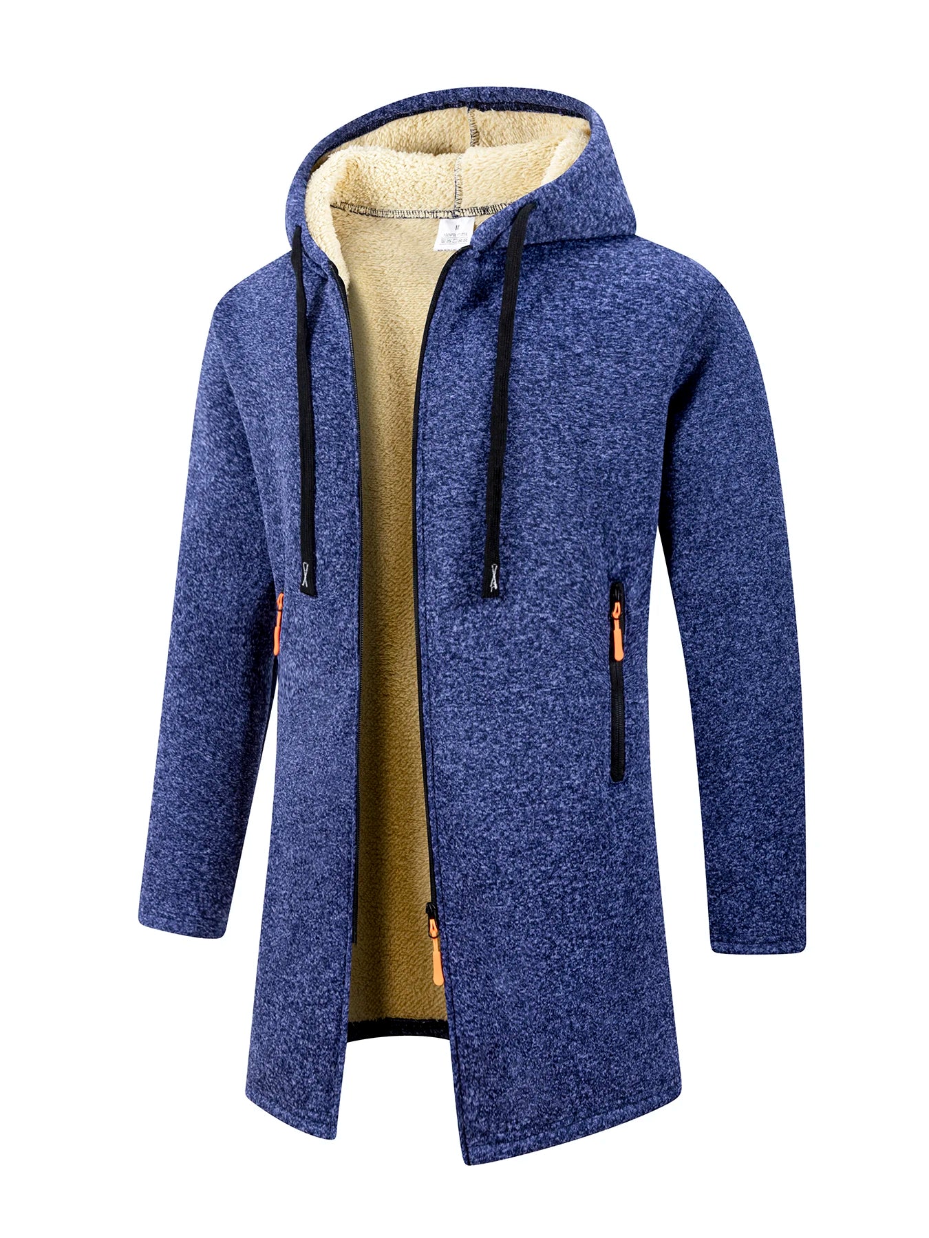 Men's Hoodies Winter Casual Solid Hooded Zip-Up Fleece Sweatshirts Long Sleeve Hoodie Men Sweatshirt Streetwear Hoody Cardigan