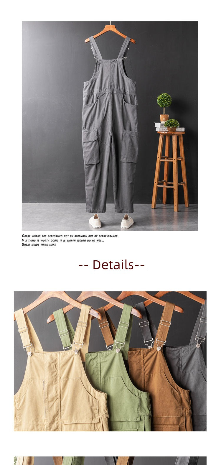 Hip Hop Light Green Couple's Idle Style Suspenders Workwear