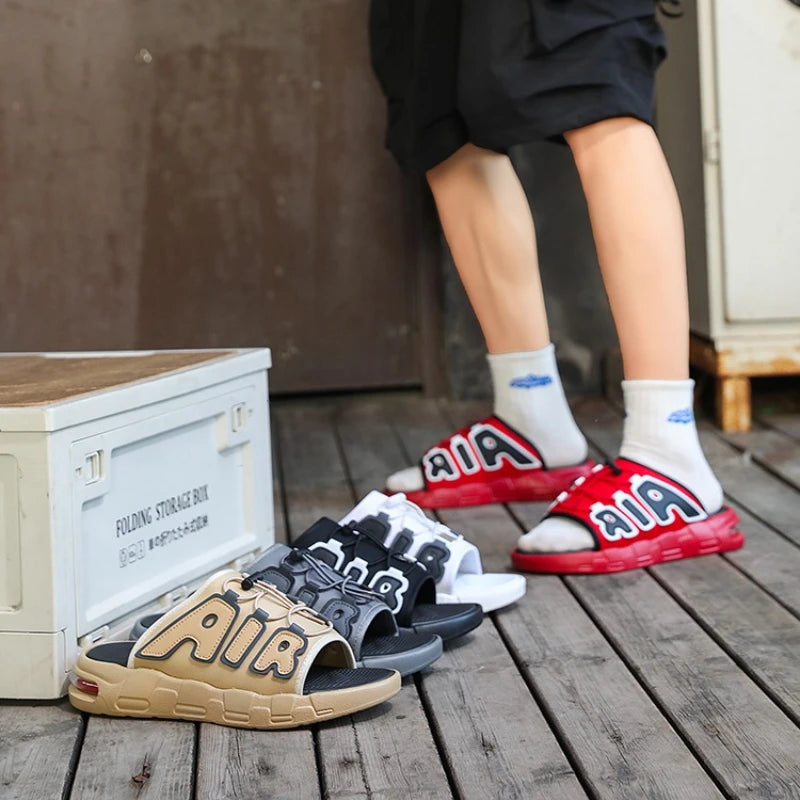 Slippers Men Air Cushion Design Slide Man Summer New PVC Soft Non-slip Men's Sports Slippers for Men Flip Flops Chanclas Hombre