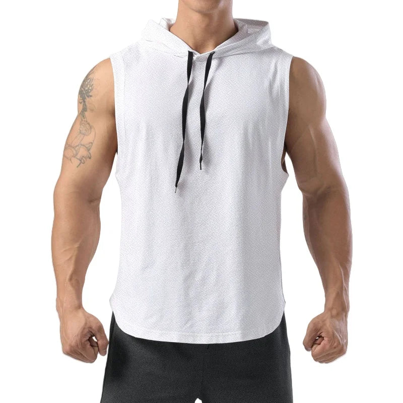 Solid Color Brand New Men's Tank Tops Vest Sleeveless Tees For Male Hooded Man Vests Tops Hip Hop Men Tank Top T shirt