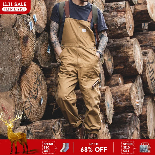Vintage Jeans Overalls Mens Jumpsuit Cargo Work Pants Baggy Bib Contrast Stitch Denim Overalls Stitch Trousers