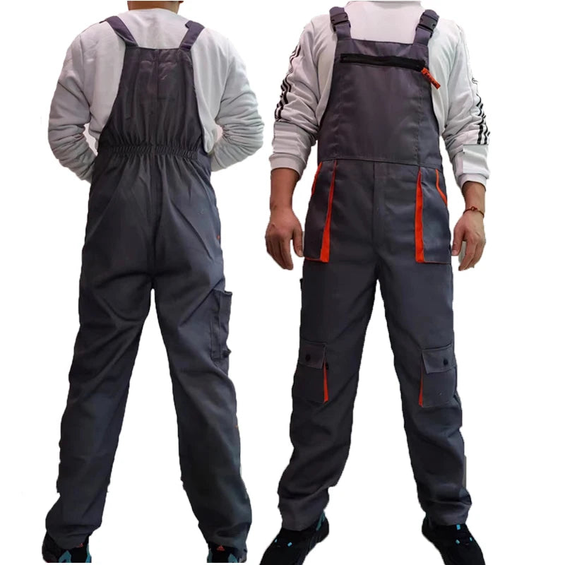 Work Overall Uniform Men Women Work Coverall Car Repairman Jumpsuit Workshop Mechanic Work Clothes Fly pockets Warehouse Rompers