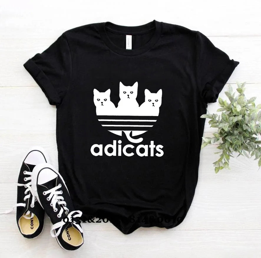 2022 Women's T-shirt New Cat Print Top Women's T-shirt O-neck Short Sleeve Summer Multicolor Female Top T-shirt Streetwear