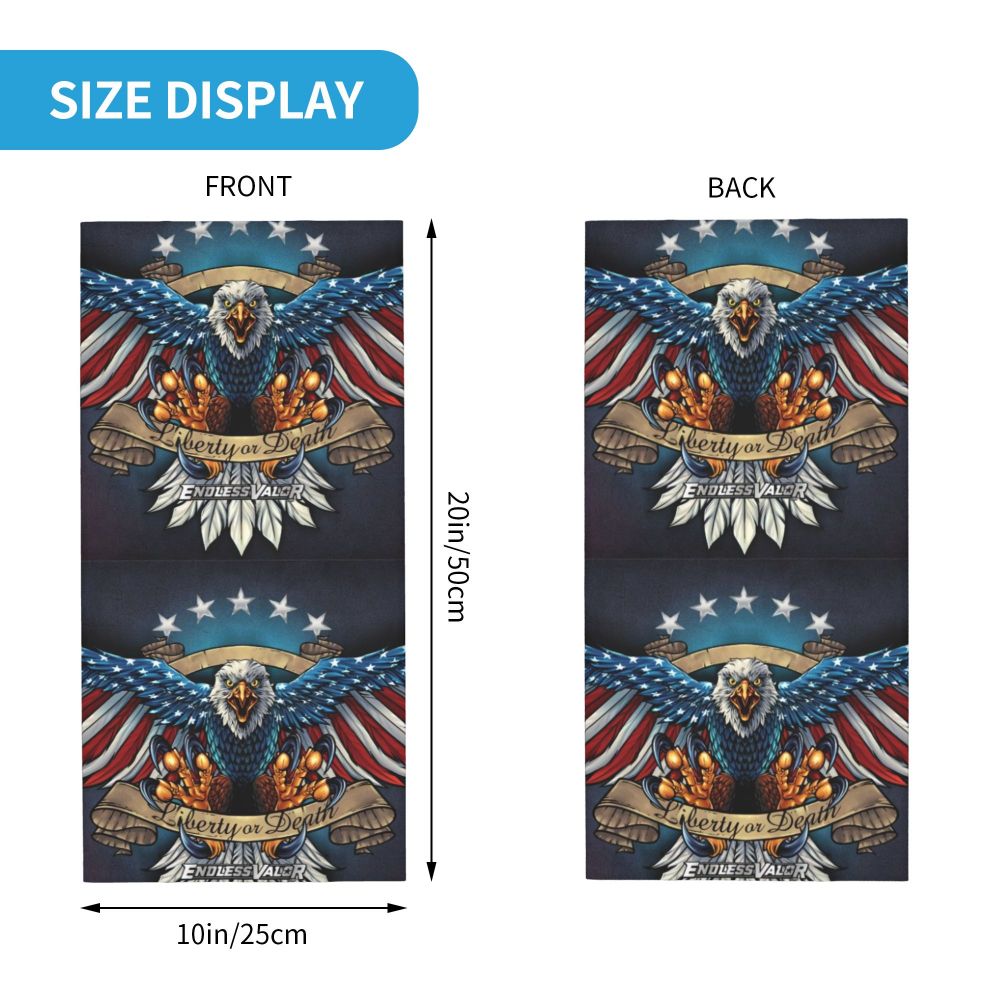 US Flag Wings Eagle Winter Headband Neck Warmer Men Women Hiking Cycling Tube Scarf American Flag Face Bandana Gaiter