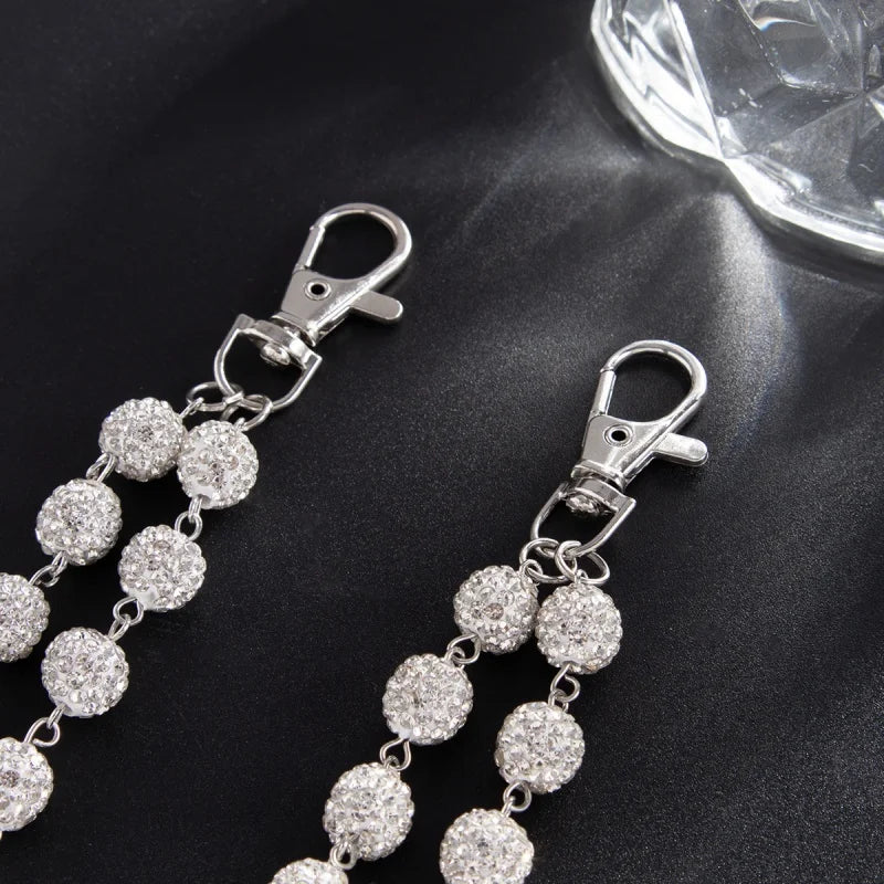 Harajuku Street Rhinestone Keychain Wallet Belt Chain For Woman Men Hip Hop Trousers Hipster Pant Jeans Chain Rock Jewelry