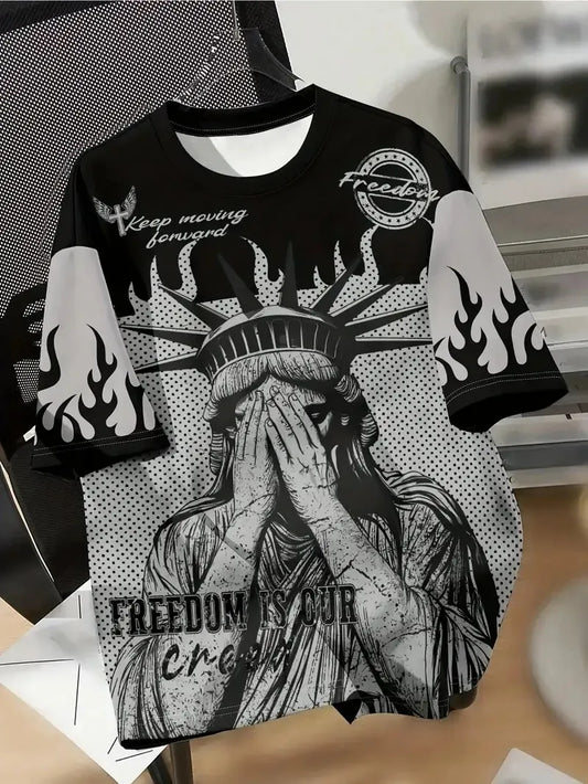 The 3D printed men's T-shirt for the summer of  is a bestseller for sports fitness exercise casual fashion and lightness