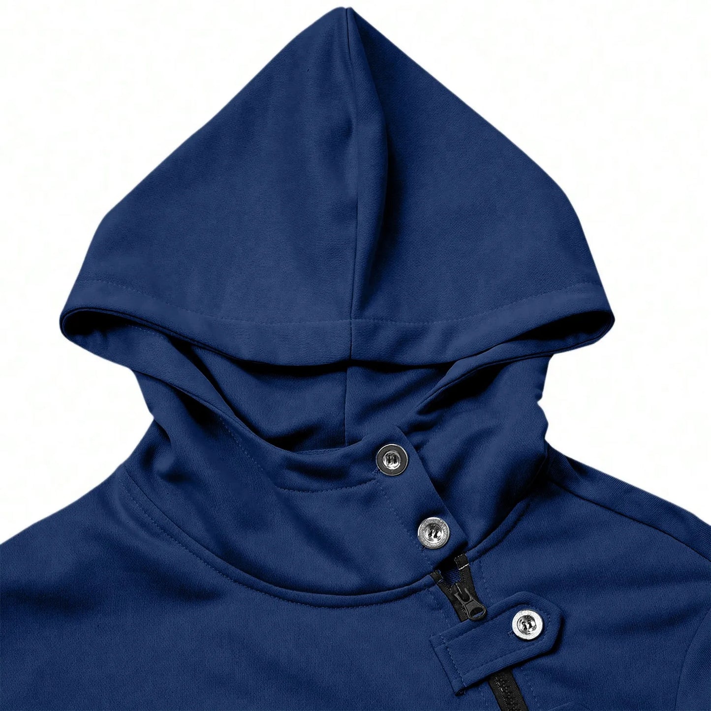 Men Autumn New Sweatshirt Tops Simple Solid Fitting Button Zipper Hoodie Daily Casual Sports Street Matching Pullover Sweatshirt