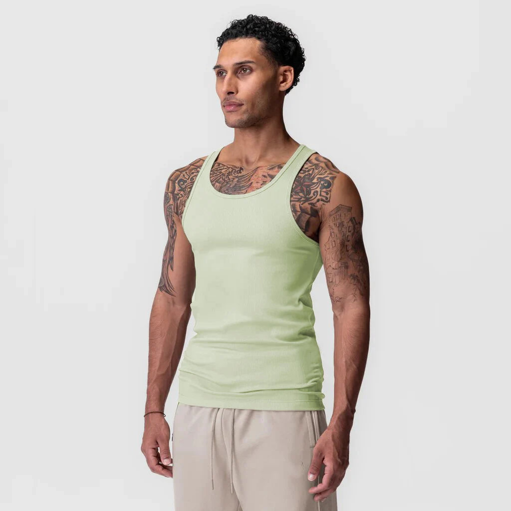Mens fitness gyms Tank top men Fitness sleeveless shirt Male Screw thread breathable Sports vest Undershirt Gyms Running vest me