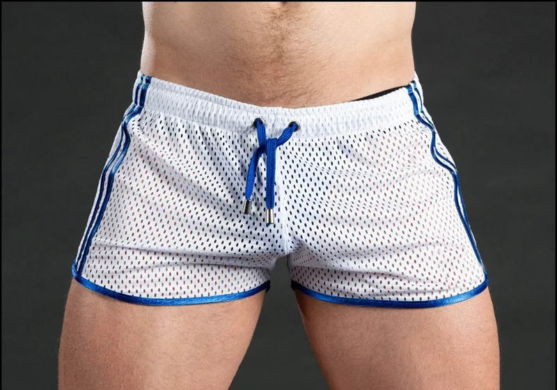 Men's sweatpants hole dry breathable sexy beach outdoor casual three-quarter pants（MNDK-05)