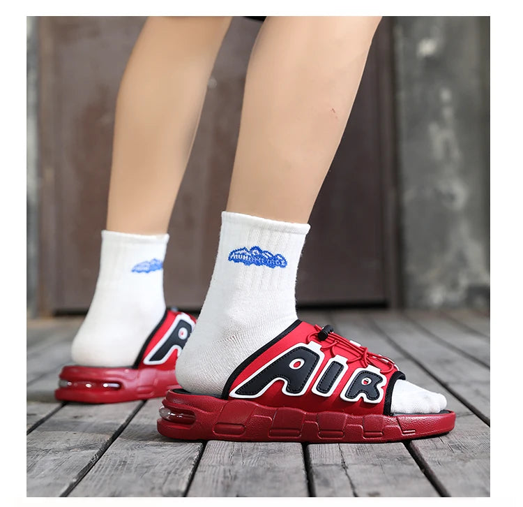 Slippers Men Air Cushion Design Slide Man Summer New PVC Soft Non-slip Men's Sports Slippers for Men Flip Flops Chanclas Hombre