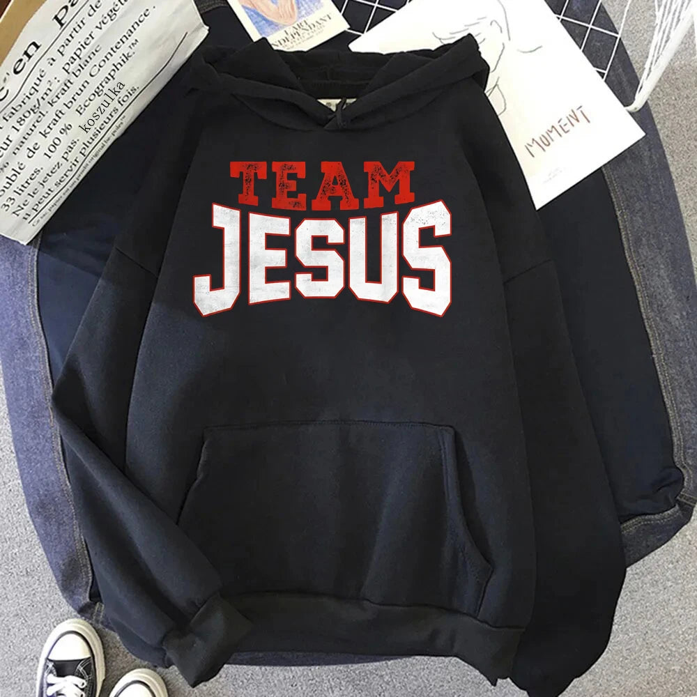 Funny Team Jesus Christian Faith Pray God Religious Hoodie Funny Jesus Clothes Hoodie for Men Graphic Hoodie Streetwear