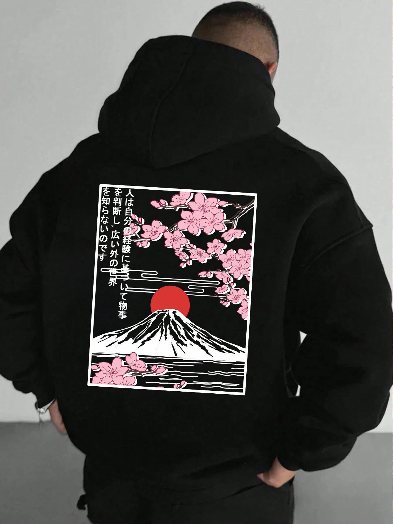 Plum blossoms that can withstand severe cold Print  Mans Retro Loose Hoodie  Fleece Warm Fashion Hoody Unisex Basics Clothing