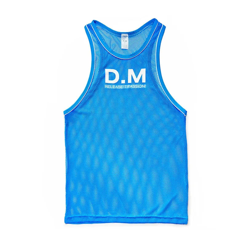 Ropa Hombre Tank Top Men Gym Shirt Mesh Breathable Roupas Masculinas Summer Loose Fitness Debardeur Hommes Bodybuilding Simple