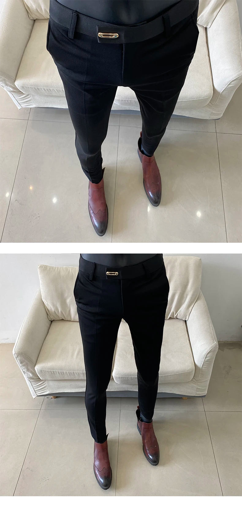 New men's dress pants, formal pants, slimming straight leg, high-end business casual pants, men's long pants