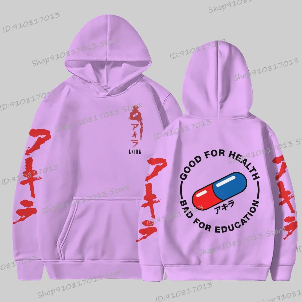 Hoodies Japanese Anime Akira Print Sweatshirts Men Women Unisex Fashion Sweatshirt Oversized Hoodie Long Sleeves Pullover Coat