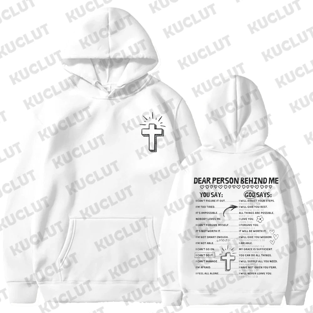 God Says Hoodie Design Graphic Sweatshirts Hoodies Women Retro Christian Jesus Classic Street Style Hoodie Autumn Winter Tops