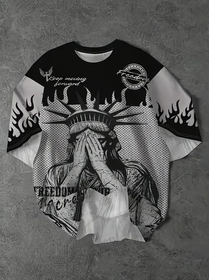 The 3D printed men's T-shirt for the summer of  is a bestseller for sports fitness exercise casual fashion and lightness