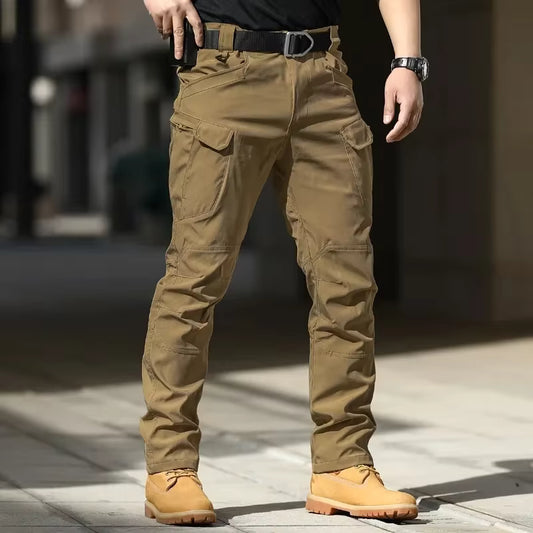 Tactical cargo pants, multi-pocket outdoor functional long pants for men, slim fit, durable and versatile