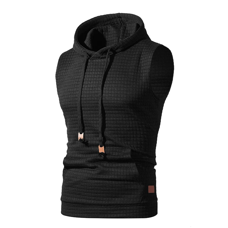 New Fashion Zipper Cardigan Sweater Mens Sleeveless Hooded Vest Jacket Plus Size S-4XL Streetwear Vest Hoodies